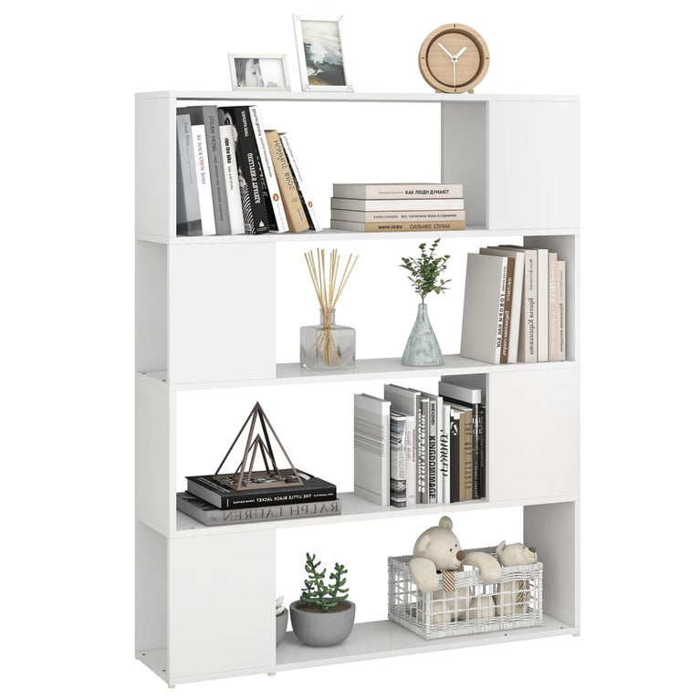 Boekenkast/kamerscherm 100x24x124 cm wit