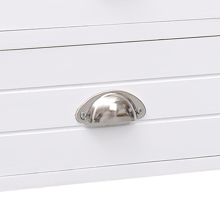 Tv-meubel 108x30x40 cm massief paulowniahout wit MeubelReus