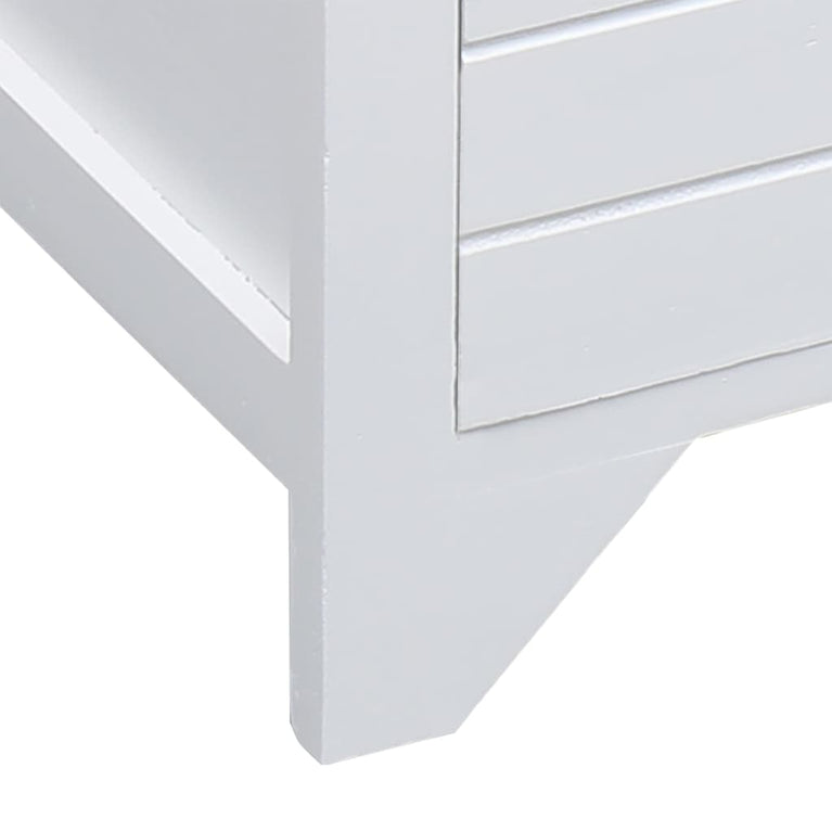 Tv-meubel 108x30x40 cm massief paulowniahout wit MeubelReus