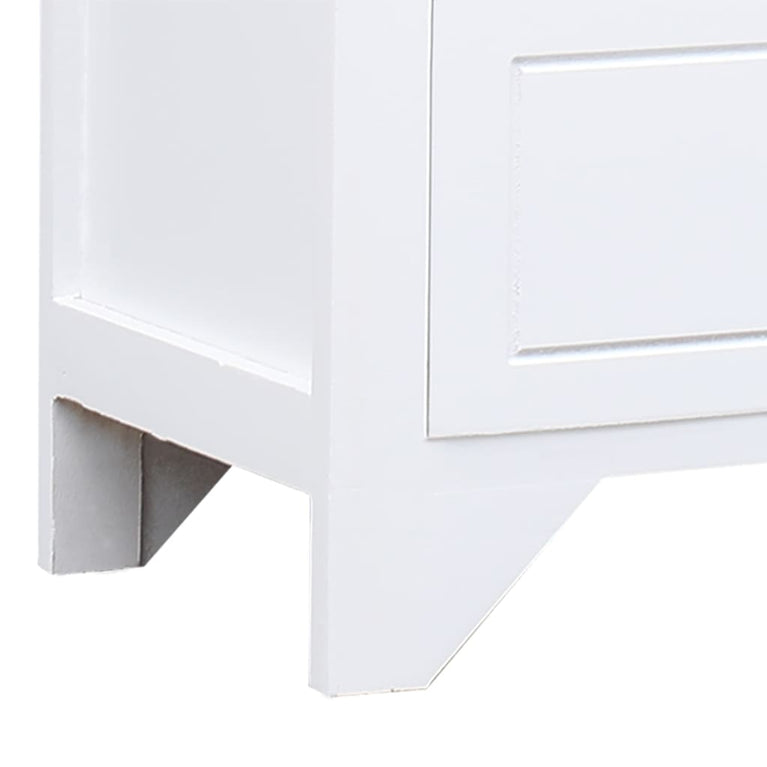 Tv-meubel 108x30x40 cm massief paulowniahout wit MeubelReus