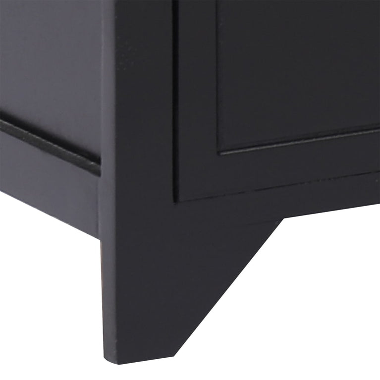 Tv-meubel 108x30x40 cm massief paulowniahout zwart MeubelReus