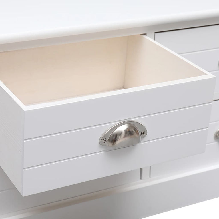 Tv-meubel 108x30x40 cm massief paulowniahout wit MeubelReus