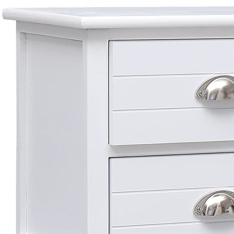 Tv-meubel 108x30x40 cm massief paulowniahout wit MeubelReus