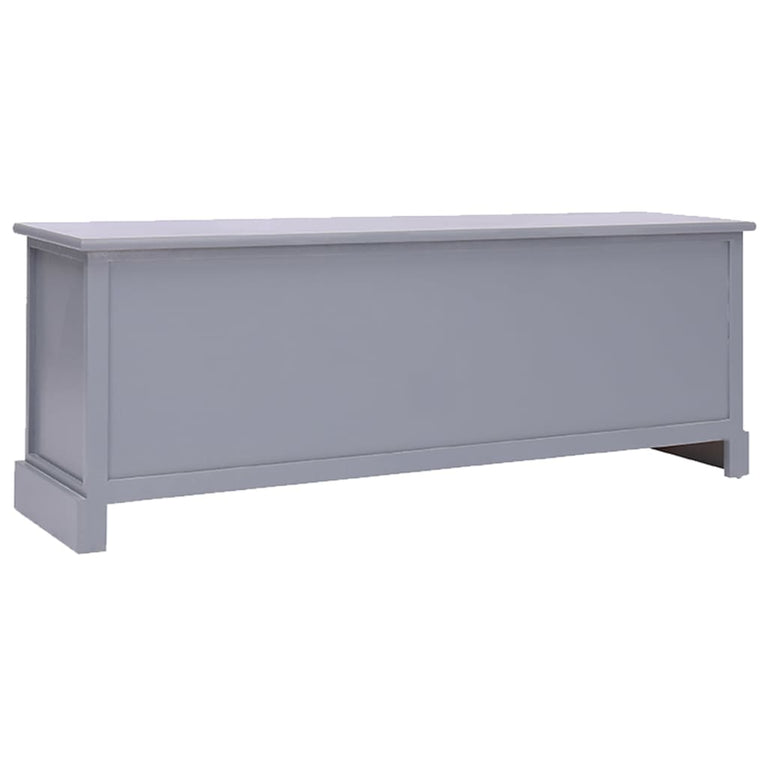 Tv-meubel 108x30x40 cm massief paulowniahout donkergrijs MeubelReus