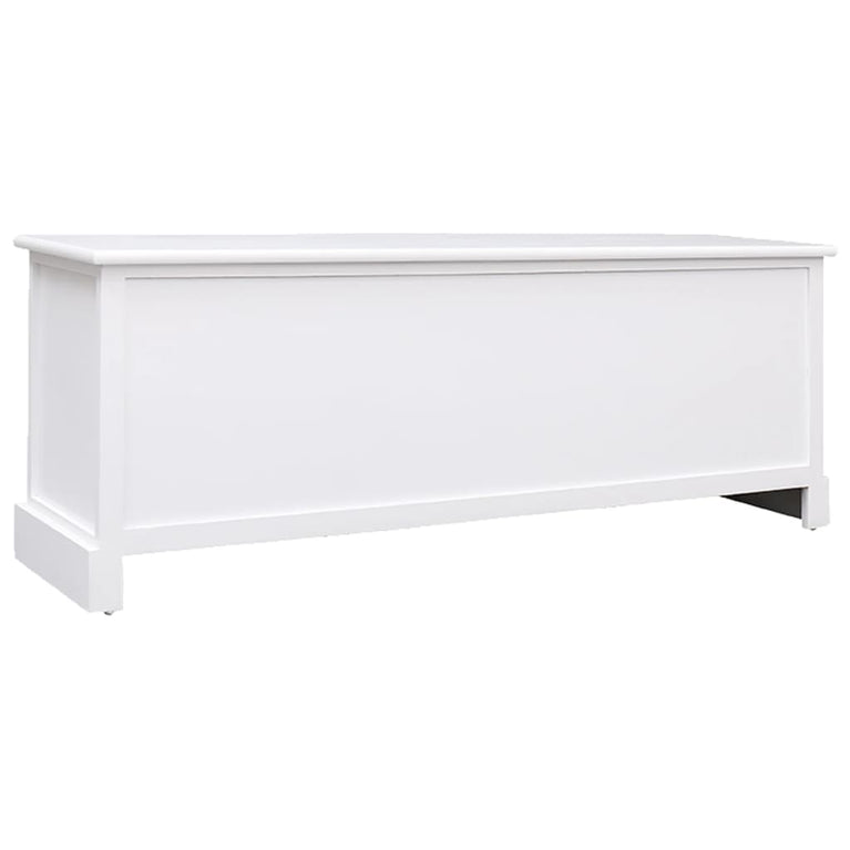 Tv-meubel 108x30x40 cm massief paulowniahout wit MeubelReus