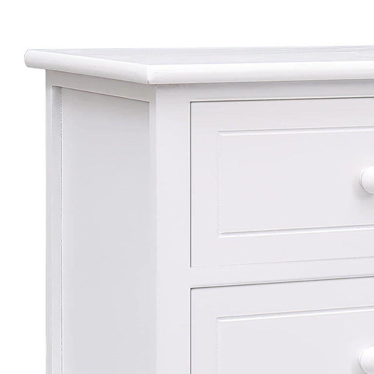 Tv-meubel 108x30x40 cm massief paulowniahout wit MeubelReus