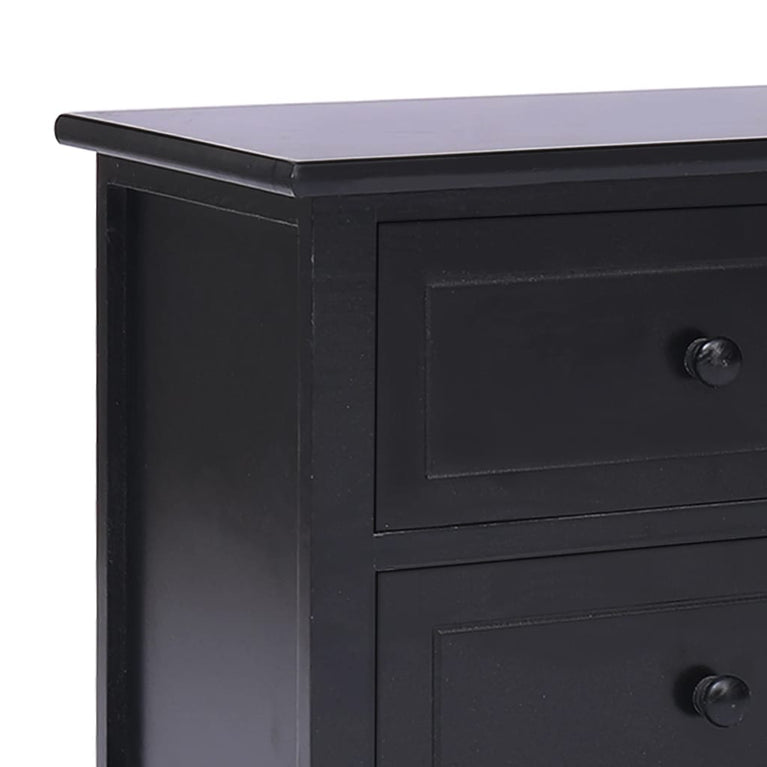 Tv-meubel 108x30x40 cm massief paulowniahout zwart MeubelReus