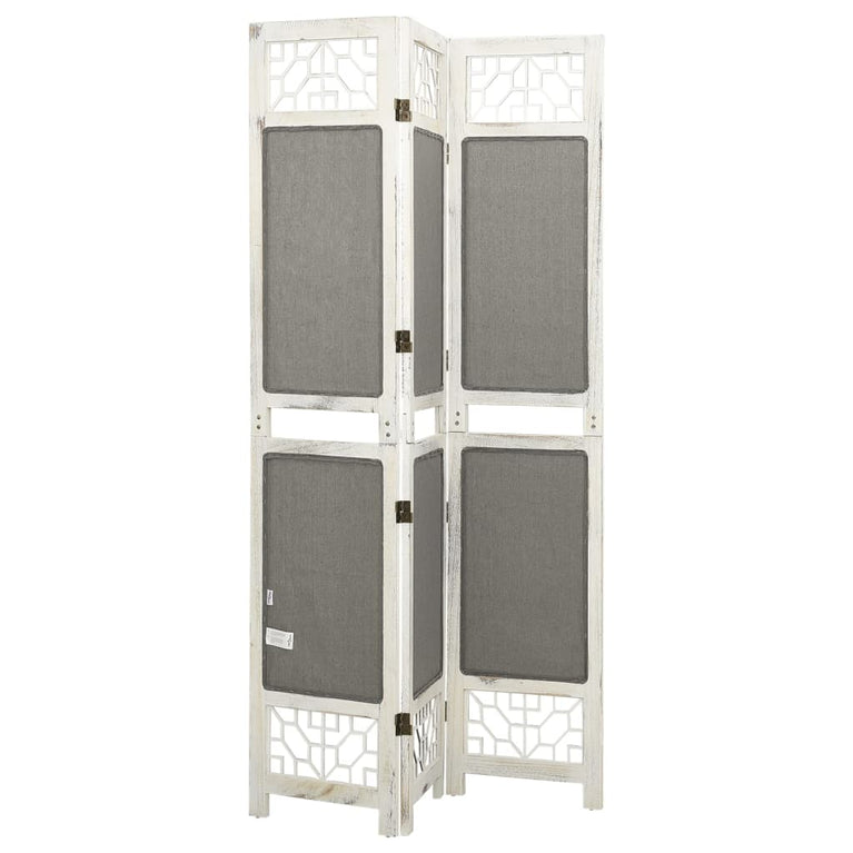Kamerscherm met 3 panelen 105x165 cm stof grijs MeubelReus