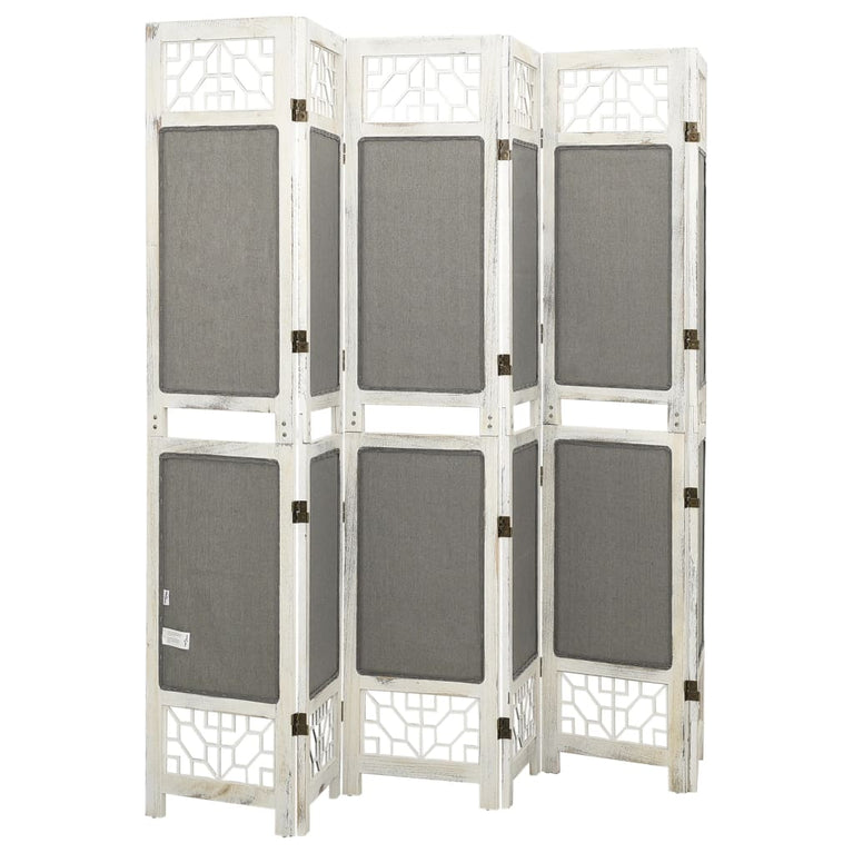 Kamerscherm met 6 panelen 210x165 cm stof grijs MeubelReus