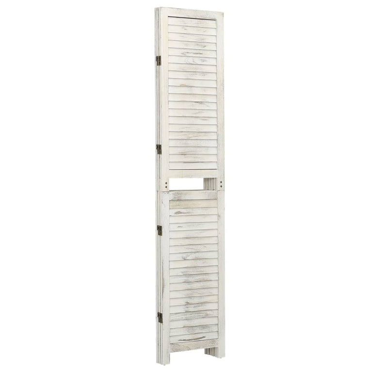 Kamerscherm met 3 panelen 105x165 cm hout antiekwit MeubelReus