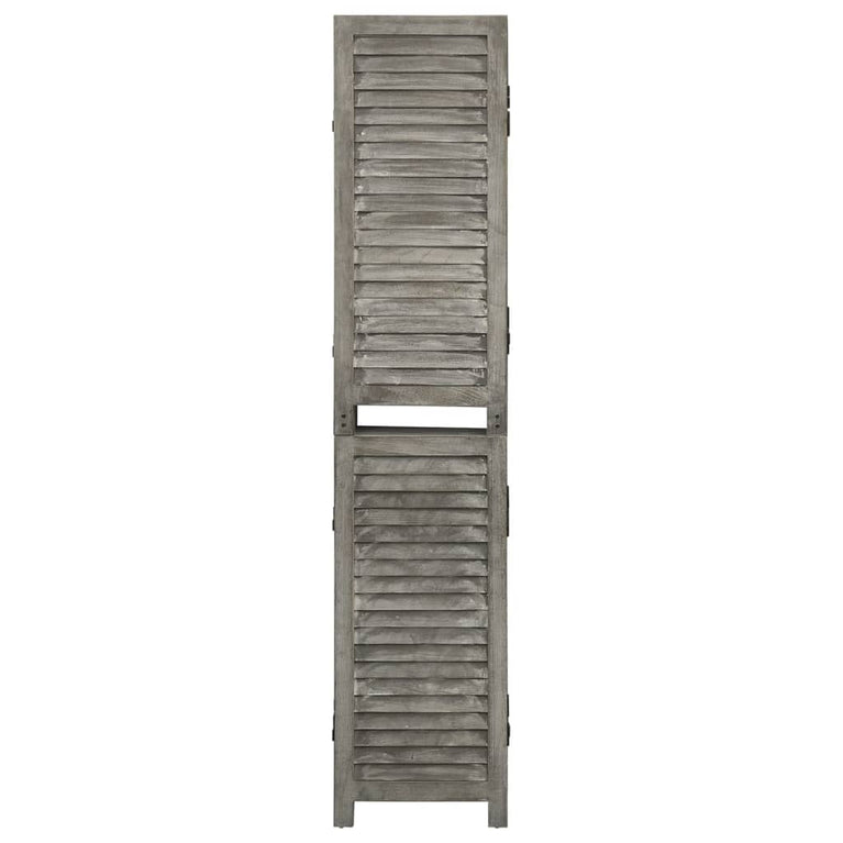 Kamerscherm met 3 panelen 106,5x166 cm massief hout grijs MeubelReus