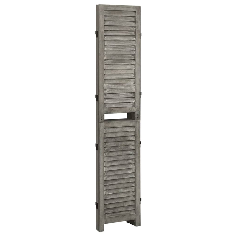 Kamerscherm met 3 panelen 106,5x166 cm massief hout grijs MeubelReus