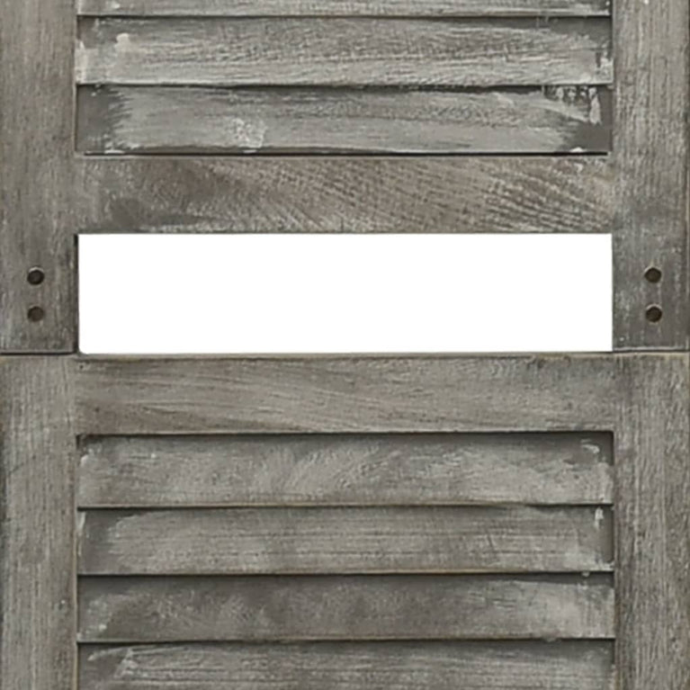 Kamerscherm met 6 panelen 214x166 cm massief hout grijs MeubelReus
