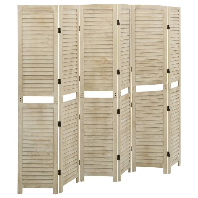 Kamerscherm met 6 panelen 210x165 cm massief paulowniahout MeubelReus