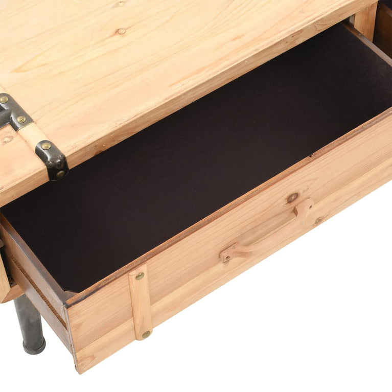 Tv-meubel 110x33x35 cm massief vurenhout MeubelReus
