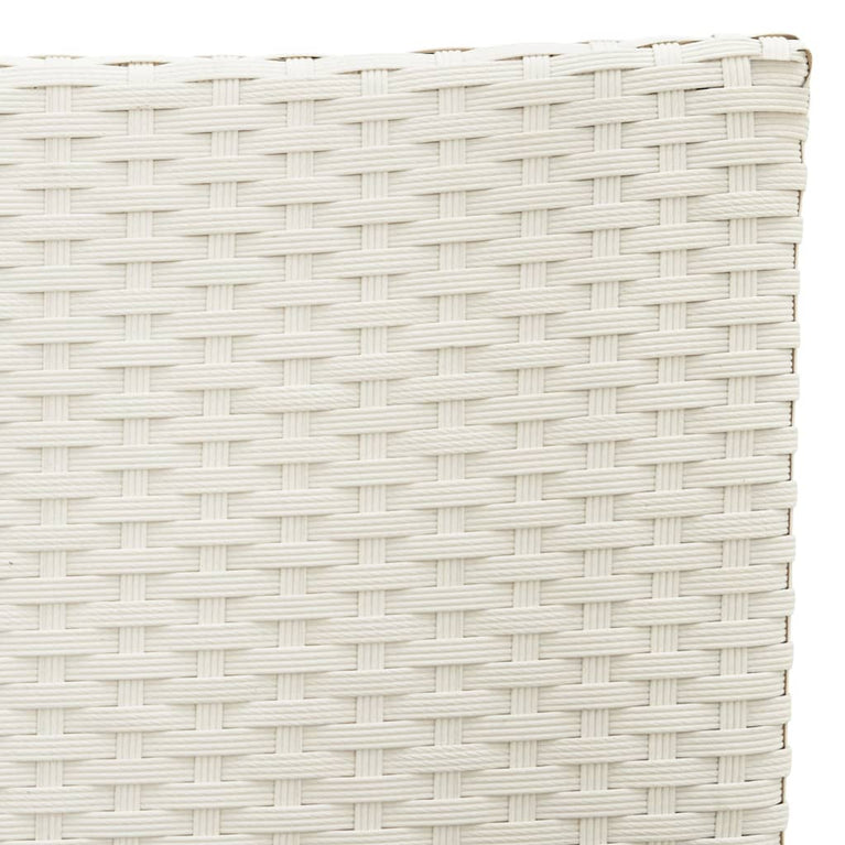 Tuinstoelen 2 st met kussens poly rattan wit MeubelReus