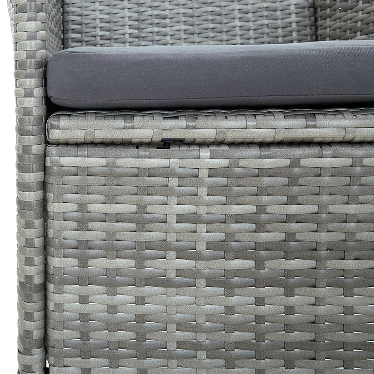 Tuinstoelen 4 st poly rattan grijs MeubelReus