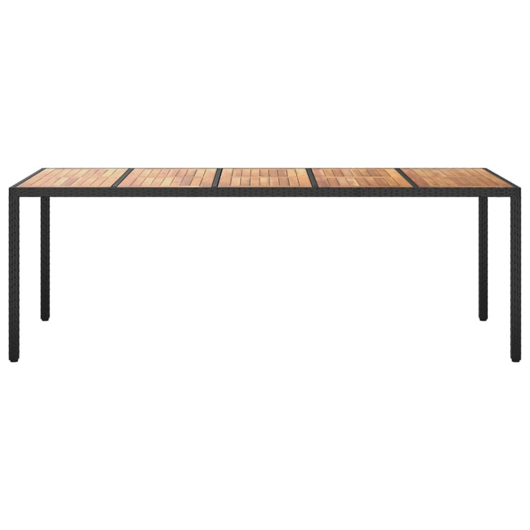 Tuintafel 250x100x75 cm poly rattan zwart MeubelReus