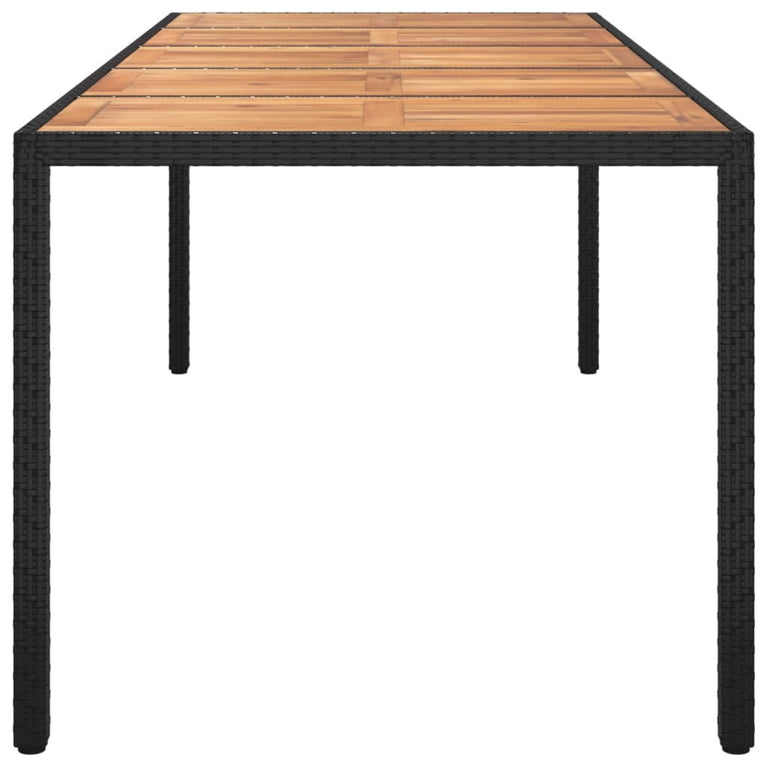 Tuintafel 250x100x75 cm poly rattan zwart MeubelReus