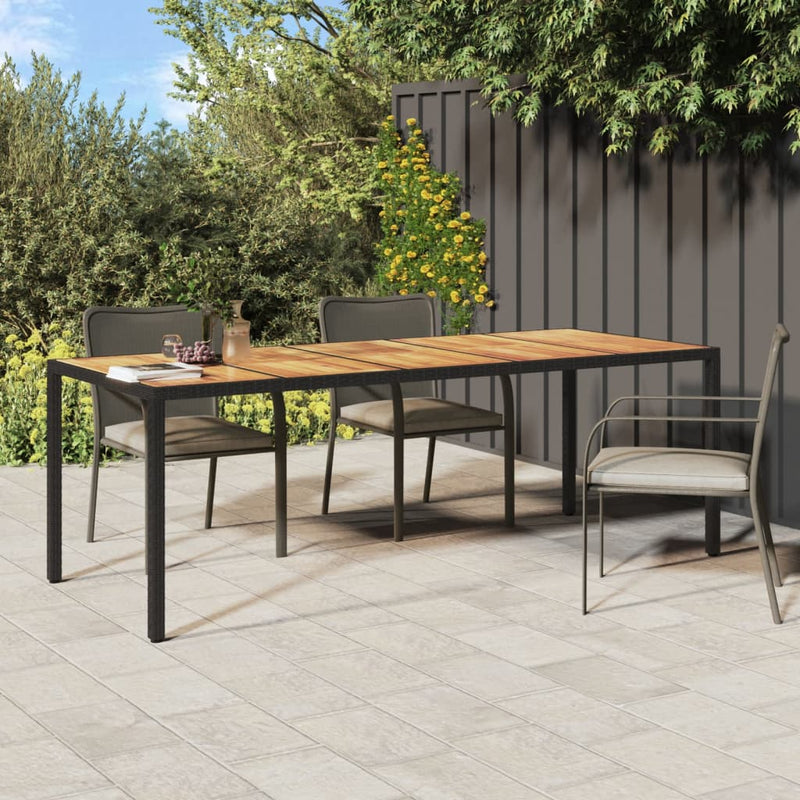 Tuintafel 250x100x75 cm poly rattan zwart MeubelReus