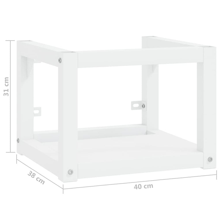 Wastafelframe wandgemonteerd 40x38x31 cm ijzer wit MeubelReus