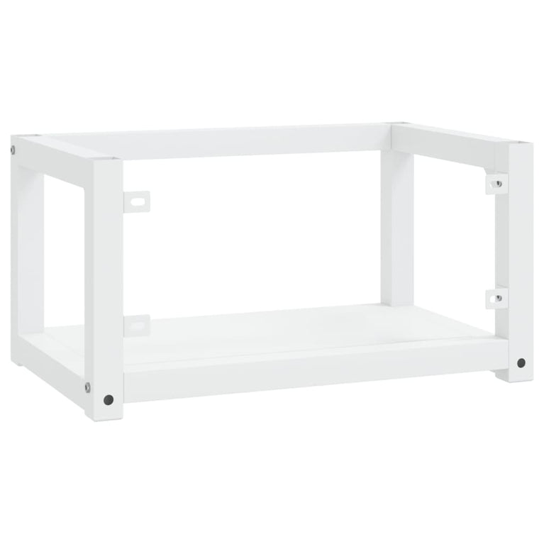 Wastafelframe wandgemonteerd 59x38x31 cm ijzer wit MeubelReus