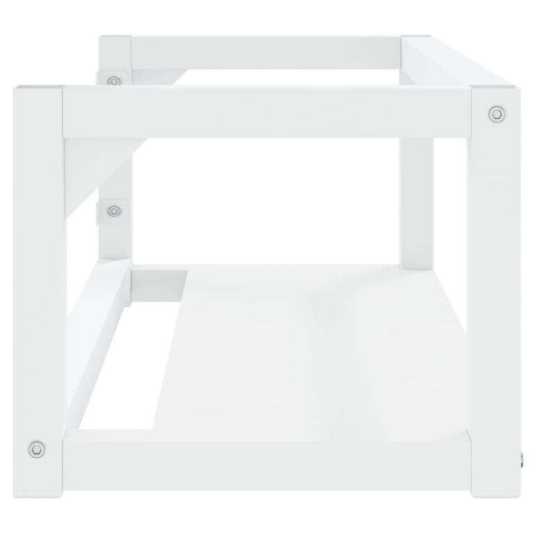 Wastafelframe wandgemonteerd 79x38x31 cm ijzer wit MeubelReus