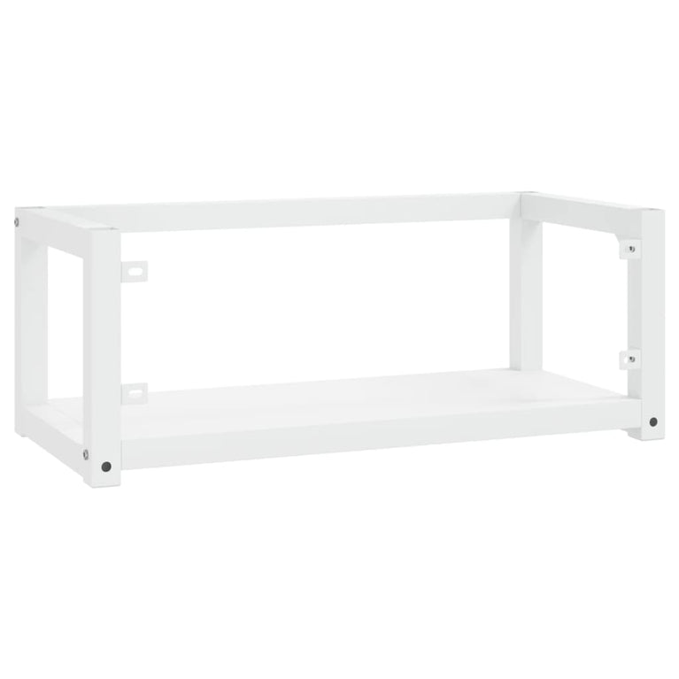 Wastafelframe wandgemonteerd 79x38x31 cm ijzer wit MeubelReus
