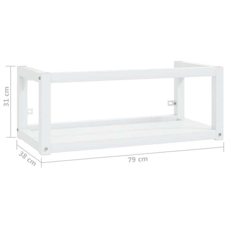 Wastafelframe wandgemonteerd 79x38x31 cm ijzer wit MeubelReus