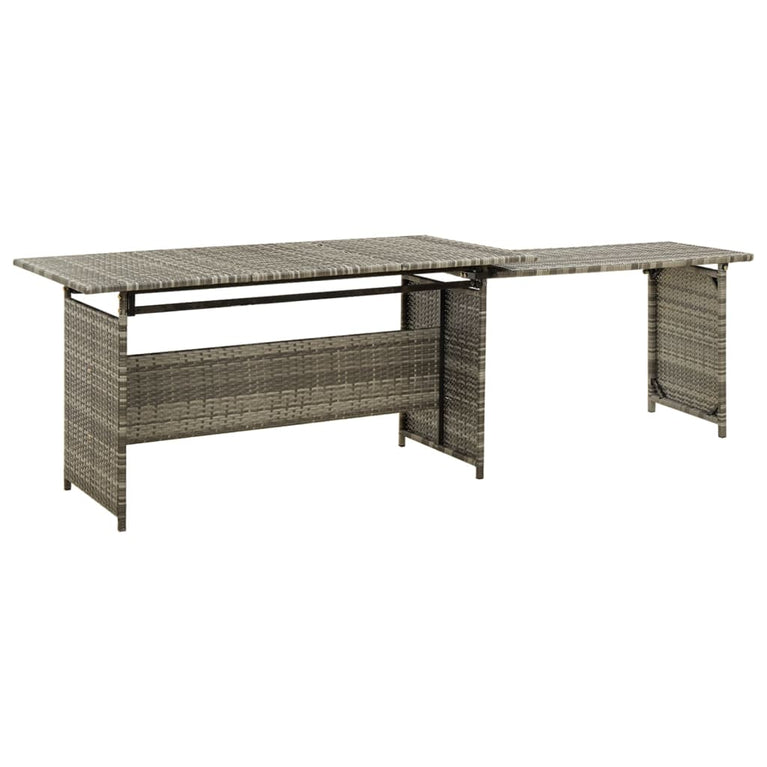 2-delige Loungeset met kussens poly rattan grijs MeubelReus