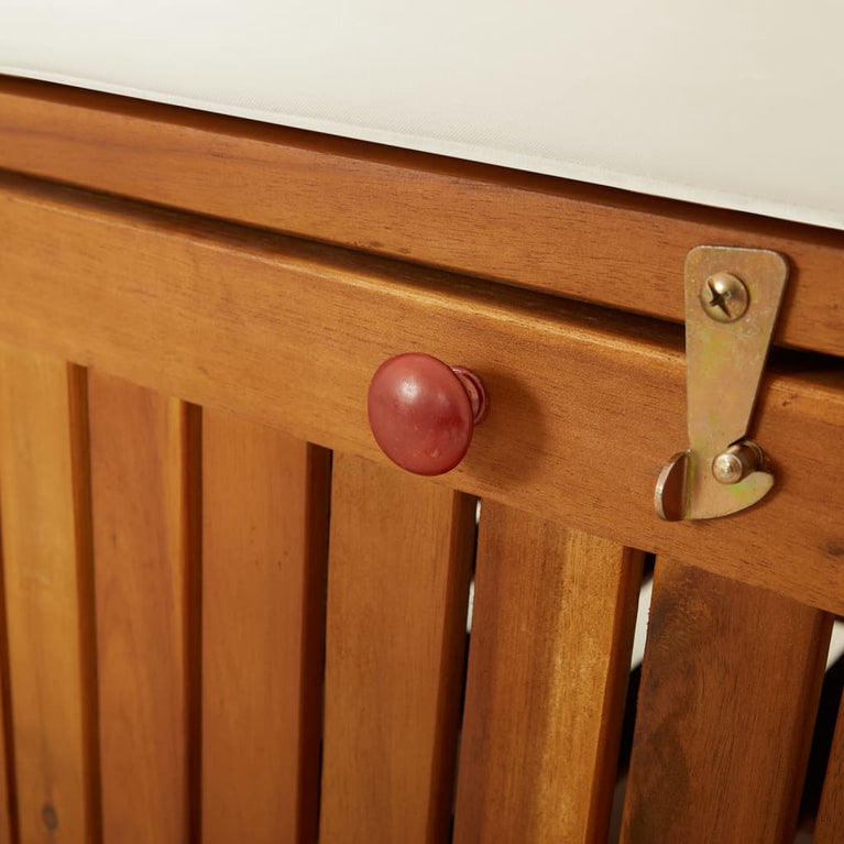 Opbergbankje met kussen 170 cm massief acaciahout MeubelReus