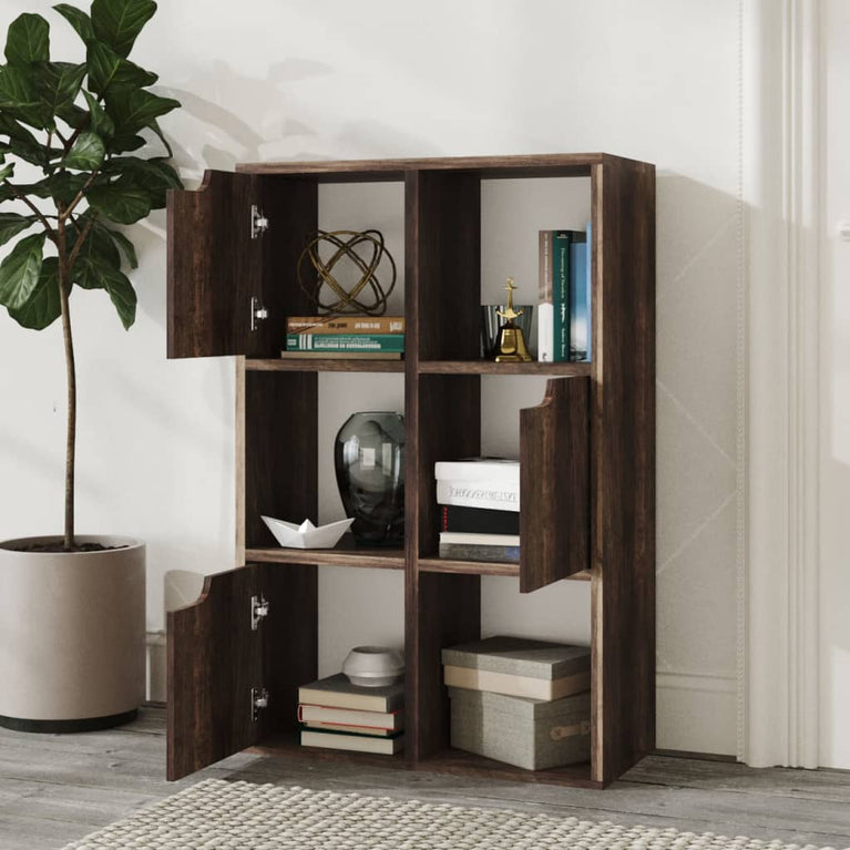 Boekenkast 60x27,5x88 cm spaanplaat gerookt eiken MeubelReus