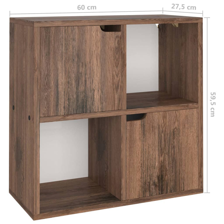 Boekenkast 60x27,5x59,5 cm spaanplaat gerookt eiken MeubelReus
