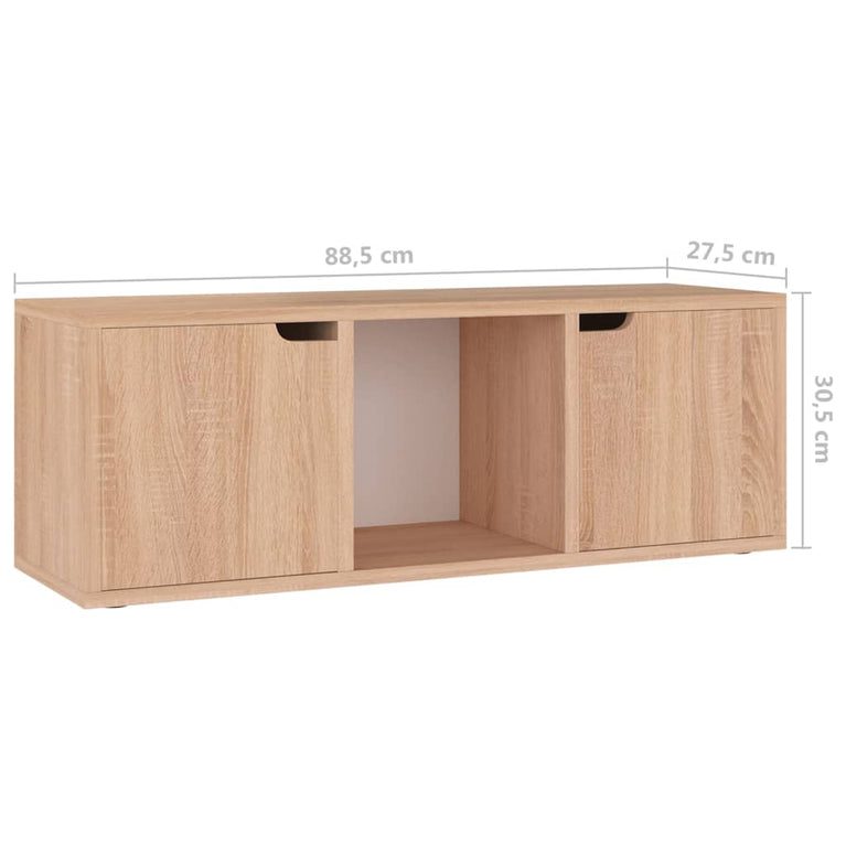 Tv-meubel 88,5x27,5x30,5 cm spaanplaat sonoma eikenkleurig MeubelReus
