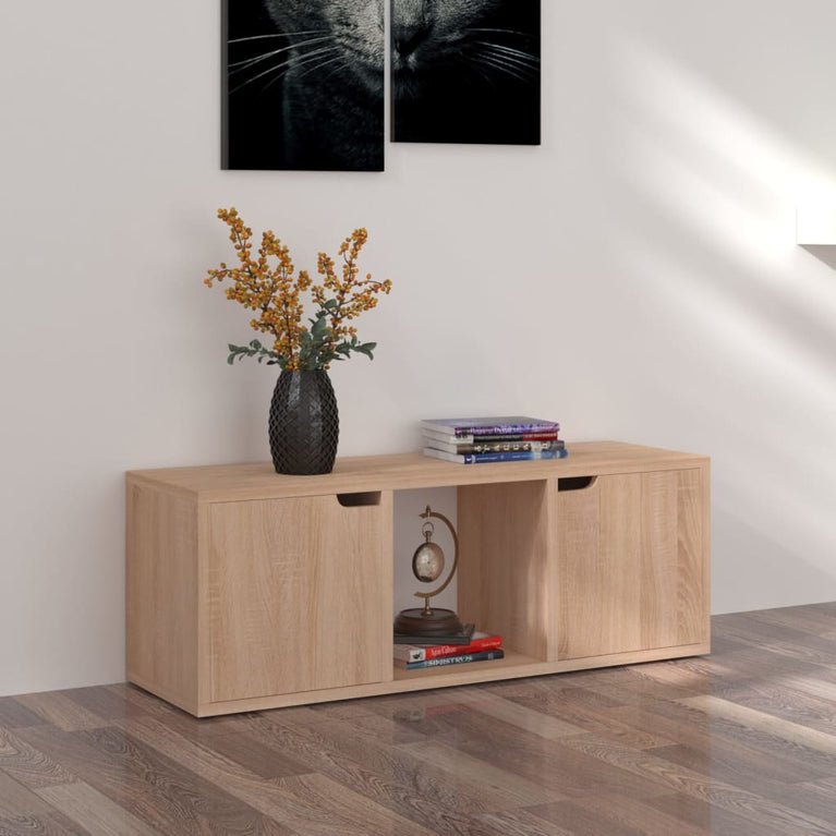 Tv-meubel 88,5x27,5x30,5 cm spaanplaat sonoma eikenkleurig MeubelReus