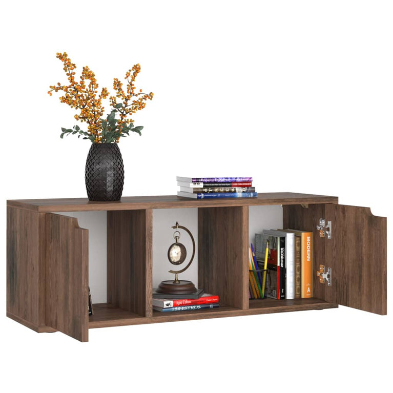 Tv-meubel 88,5x27,5x30,5 cm spaanplaat gerookt eiken MeubelReus