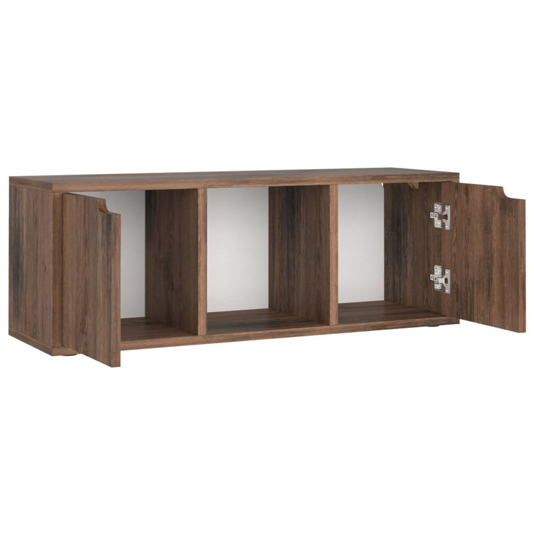 Tv-meubel 88,5x27,5x30,5 cm spaanplaat gerookt eiken MeubelReus