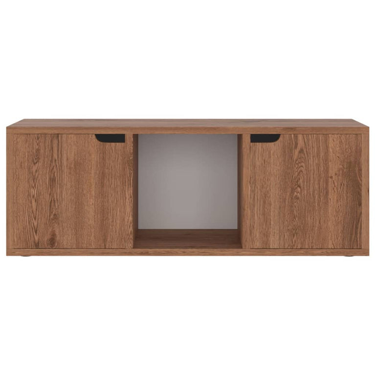 Tv-meubel 88,5x27,5x30,5 cm spaanplaat bruin eiken MeubelReus