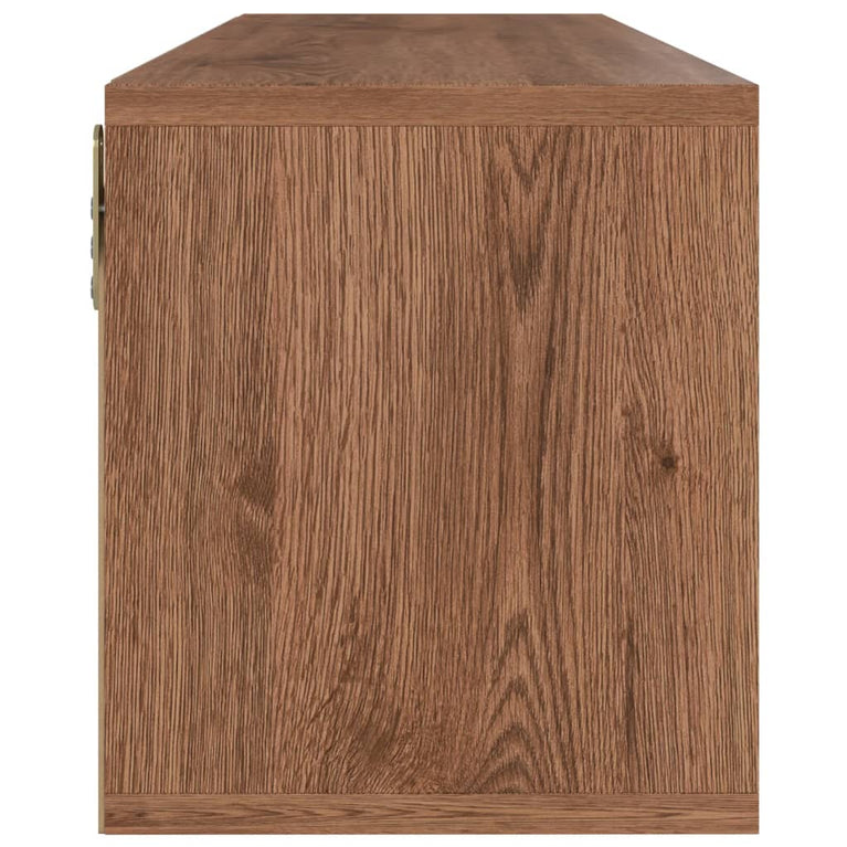 Tv-meubel 88,5x27,5x30,5 cm spaanplaat bruin eiken MeubelReus