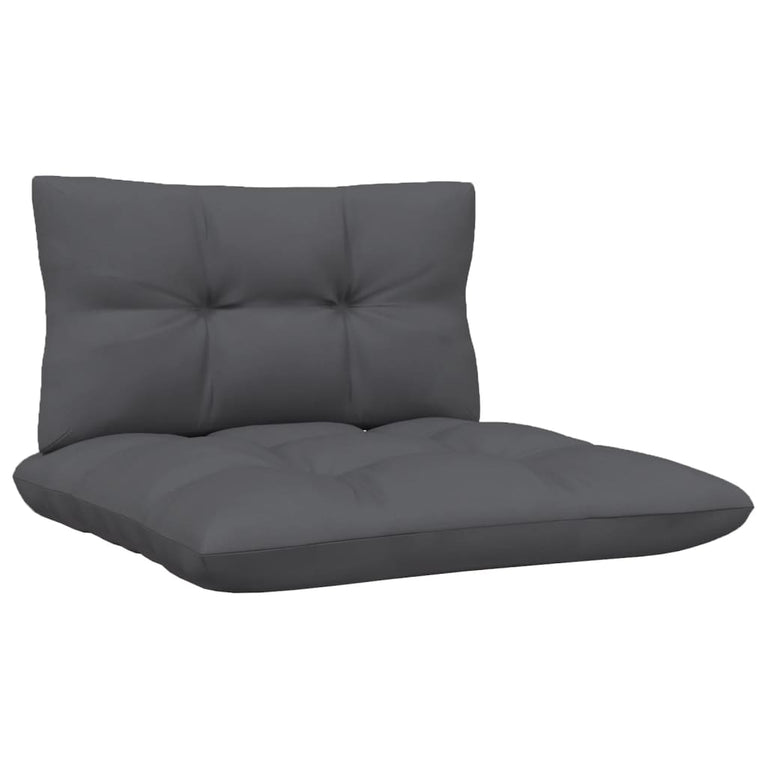 3-delige Loungeset met kussens massief grenenhout grijs MeubelReus
