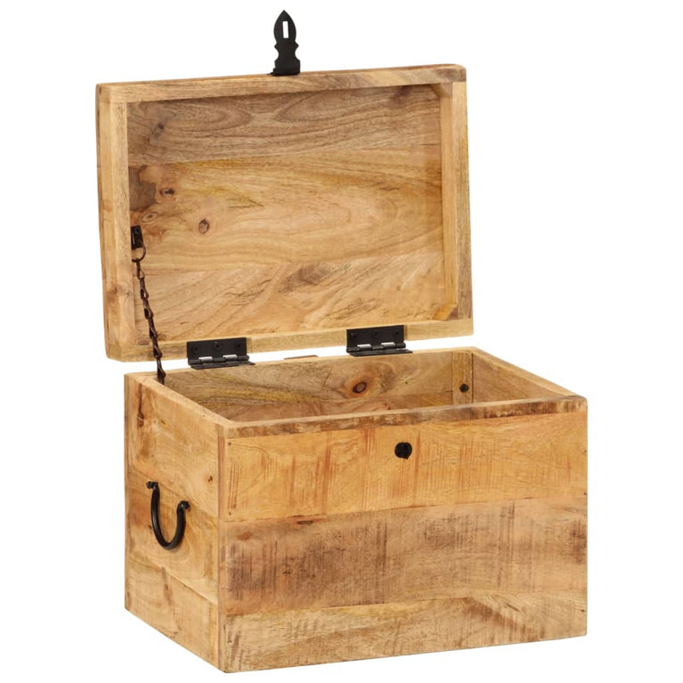 Opbergbox 39x28x31 cm massief mangohout MeubelReus