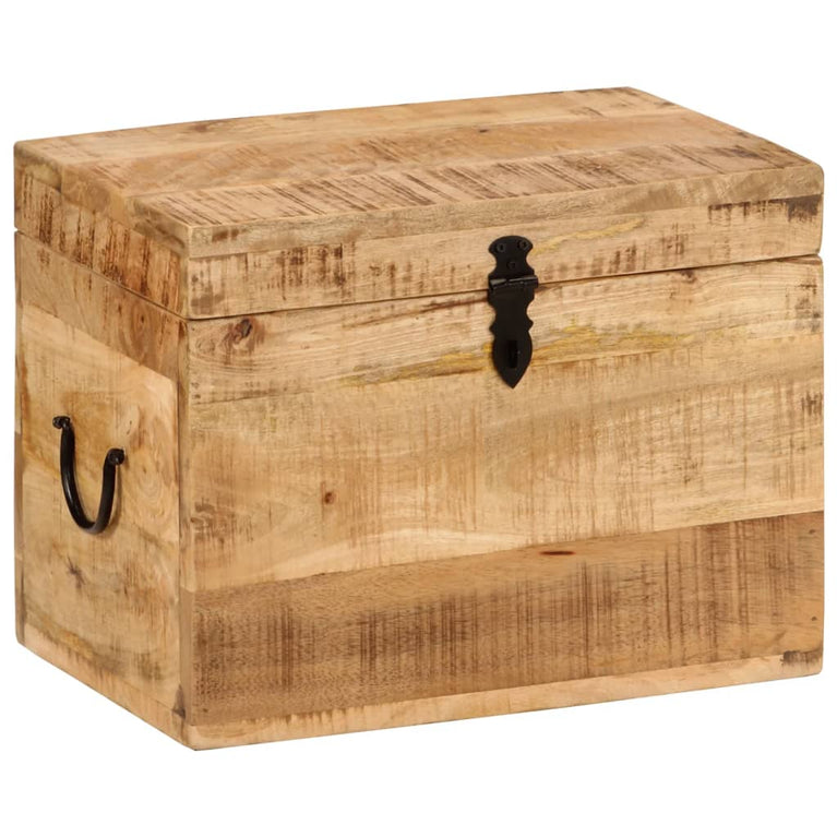 Opbergbox 39x28x31 cm massief mangohout MeubelReus