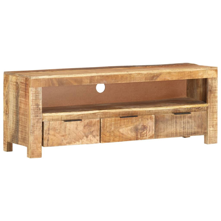 Tv-meubel 110x30x40 cm ruw mangohout MeubelReus