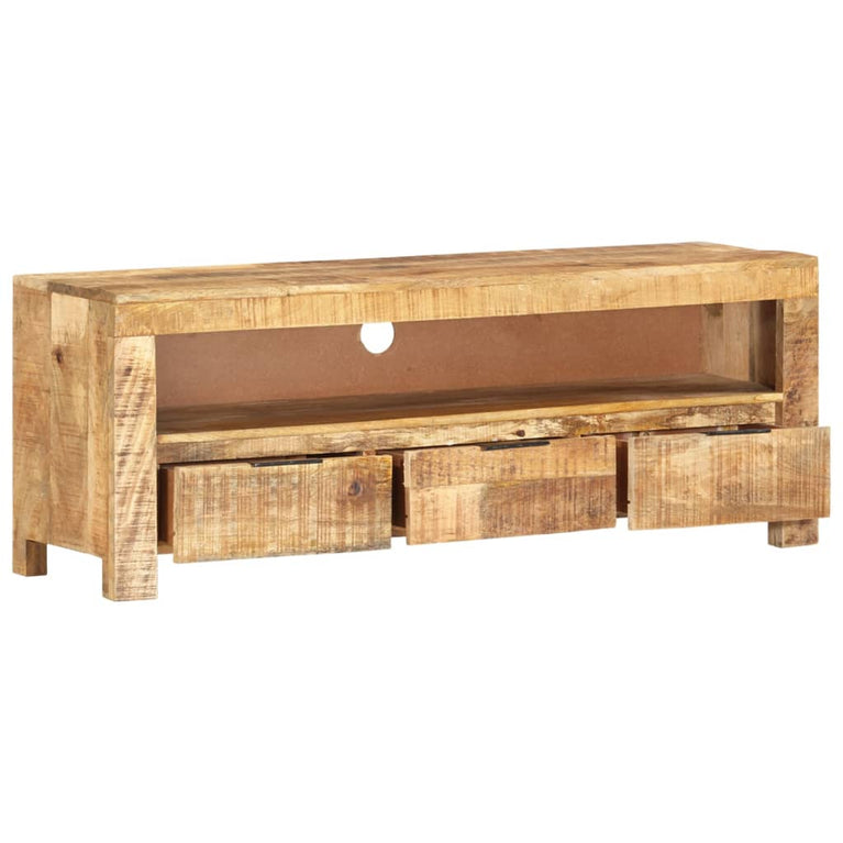 Tv-meubel 110x30x40 cm ruw mangohout MeubelReus