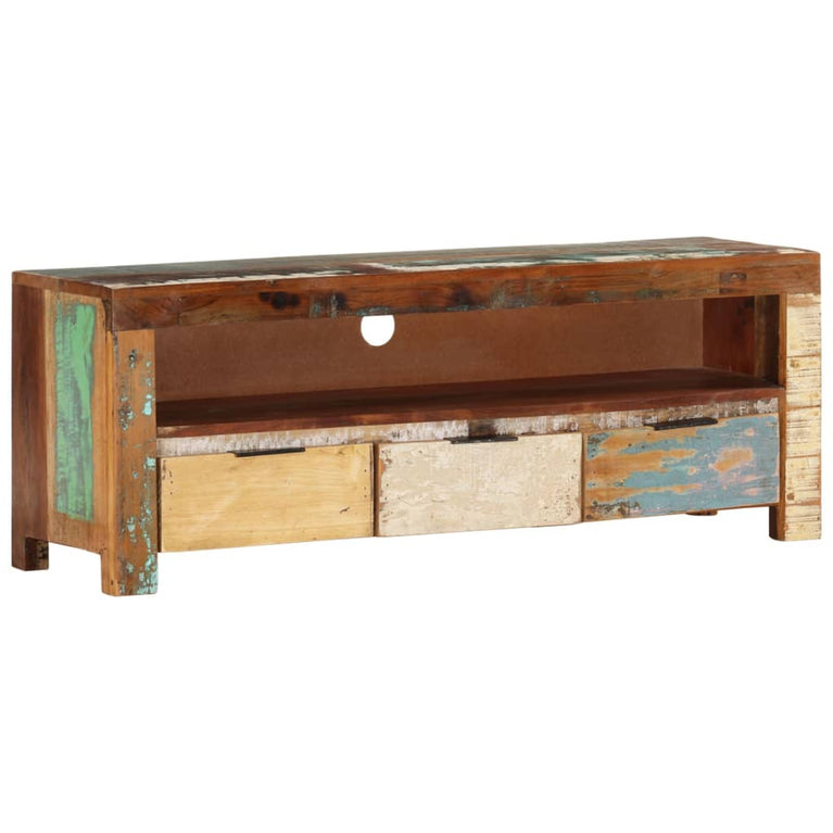Tv-meubel 110x30x40 cm massief gerecycled hout MeubelReus