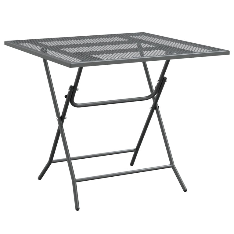 Tuintafel 80x80x72 cm metaalgaas antracietkleurig MeubelReus