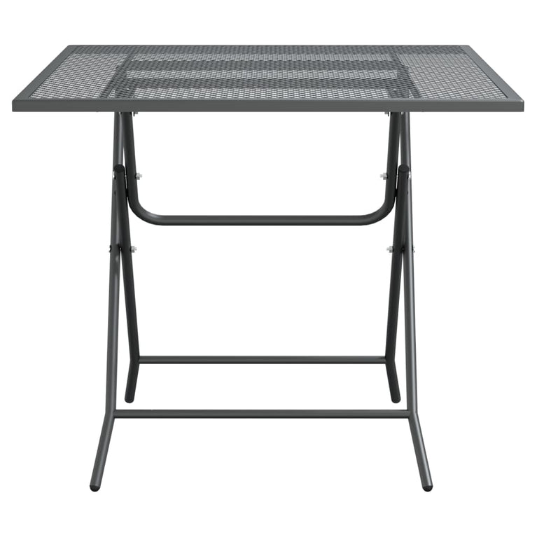 Tuintafel 80x80x72 cm metaalgaas antracietkleurig MeubelReus