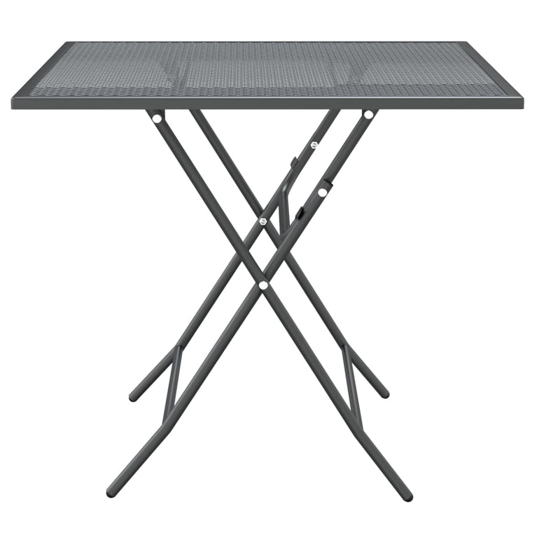 Tuintafel 80x80x72 cm metaalgaas antracietkleurig MeubelReus