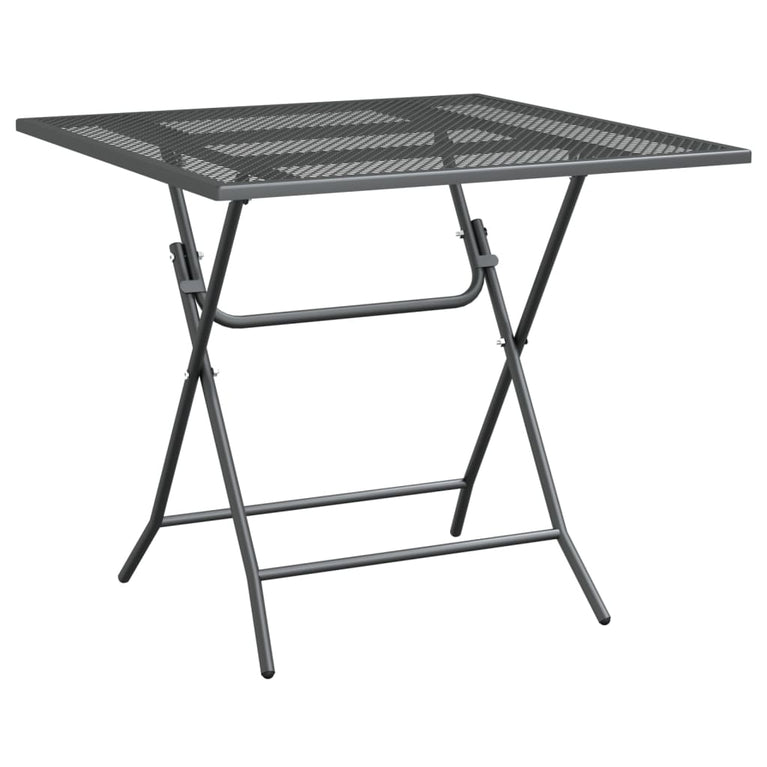 Tuintafel 80x80x72 cm metaalgaas antracietkleurig MeubelReus