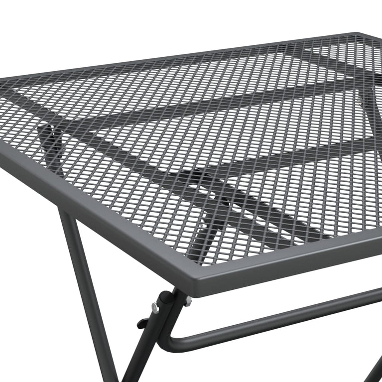 Tuintafel 80x80x72 cm metaalgaas antracietkleurig MeubelReus
